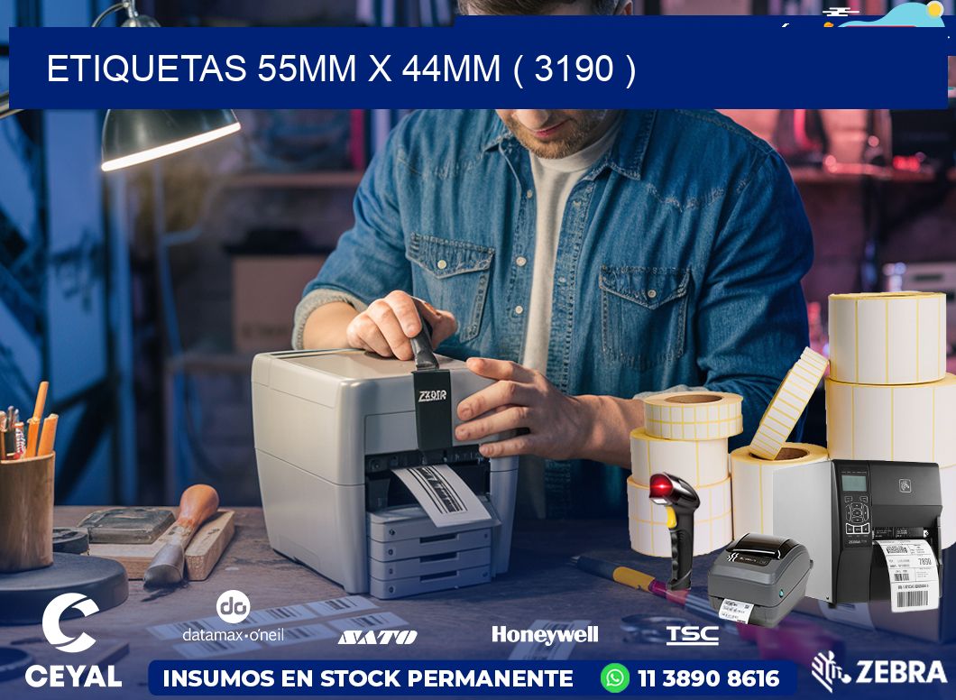 ETIQUETAS 55MM X 44MM ( 3190 )