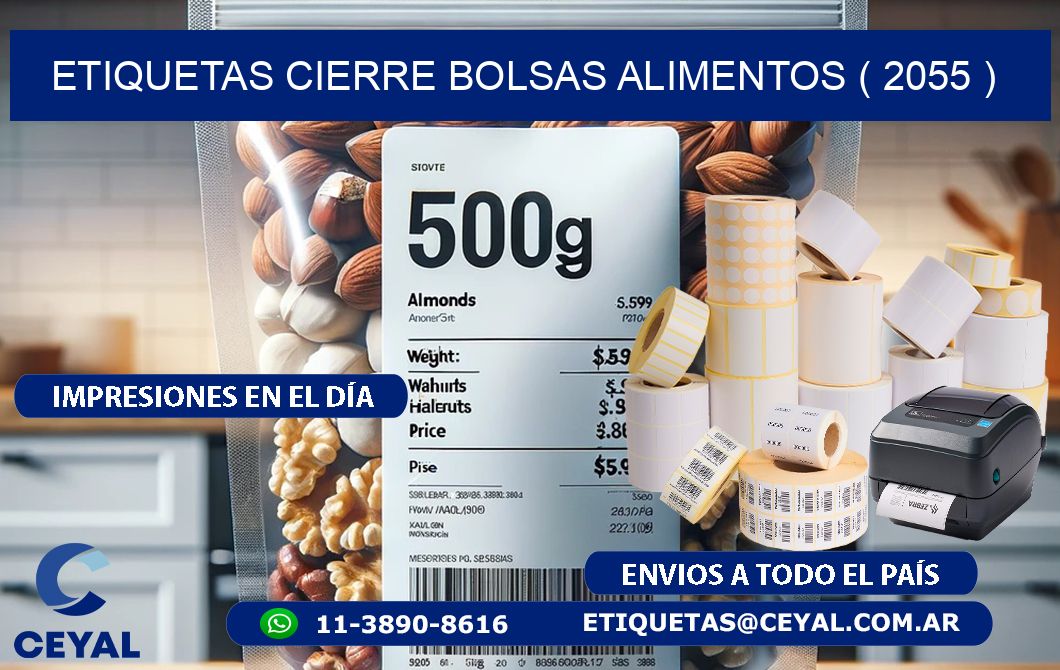 ETIQUETAS CIERRE BOLSAS ALIMENTOS ( 2055 )