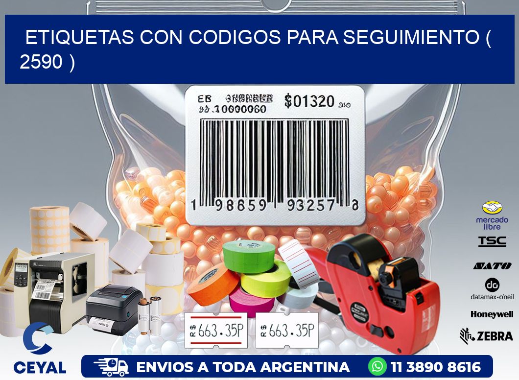 ETIQUETAS CON CODIGOS PARA SEGUIMIENTO ( 2590 )