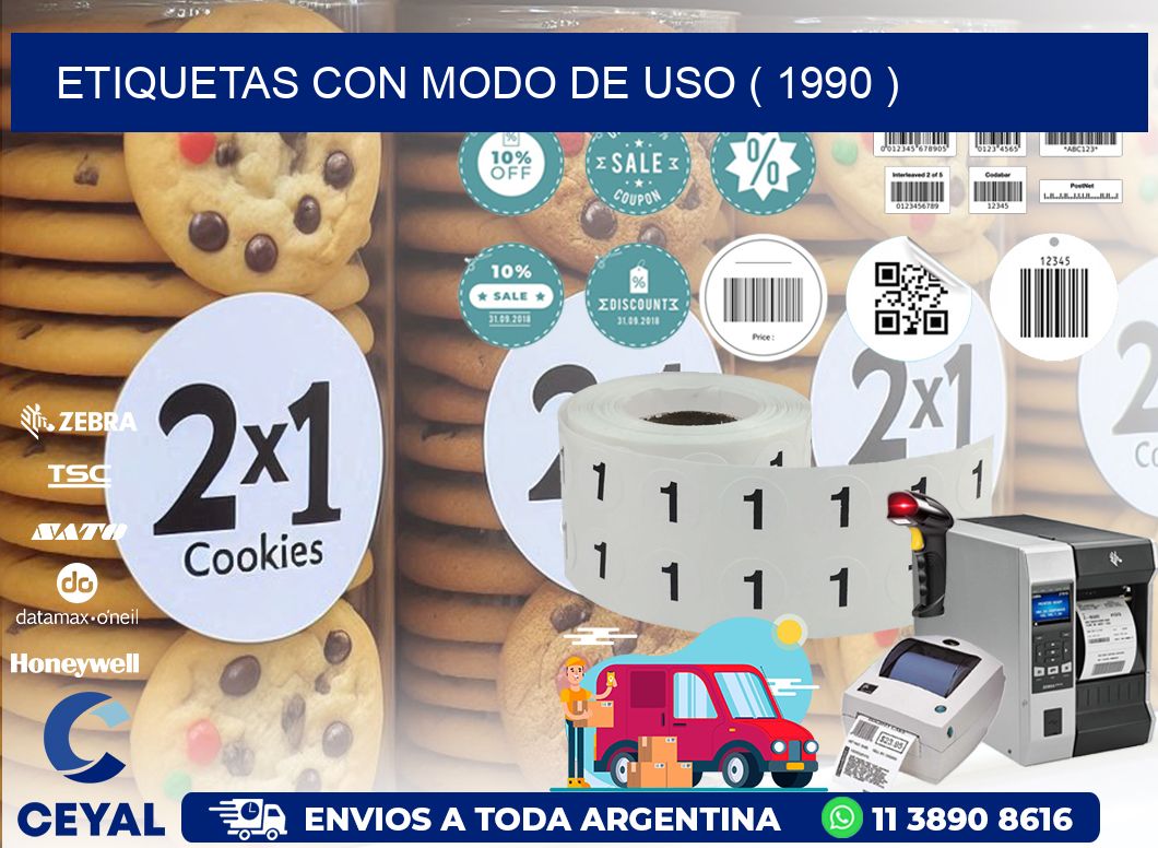 ETIQUETAS CON MODO DE USO ( 1990 )
