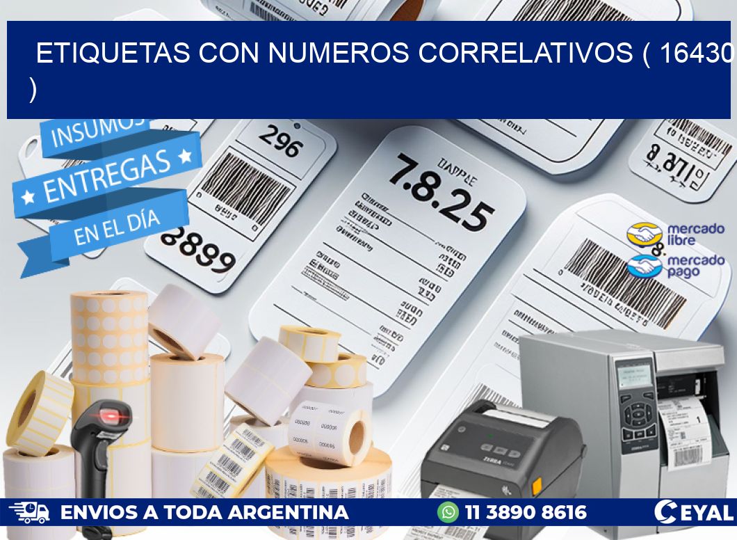 ETIQUETAS CON NUMEROS CORRELATIVOS ( 16430 )