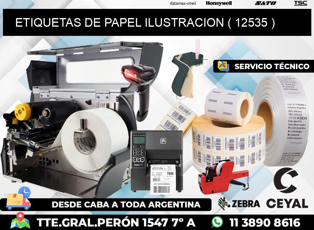 ETIQUETAS DE PAPEL ILUSTRACION ( 12535 )