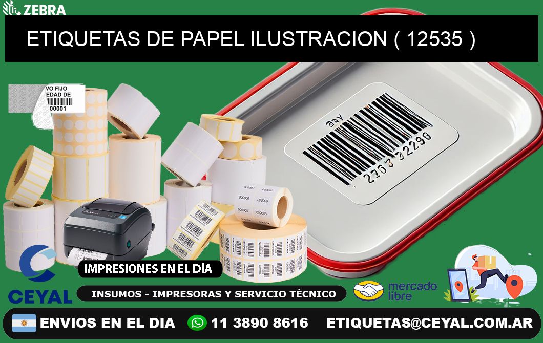 ETIQUETAS DE PAPEL ILUSTRACION ( 12535 )