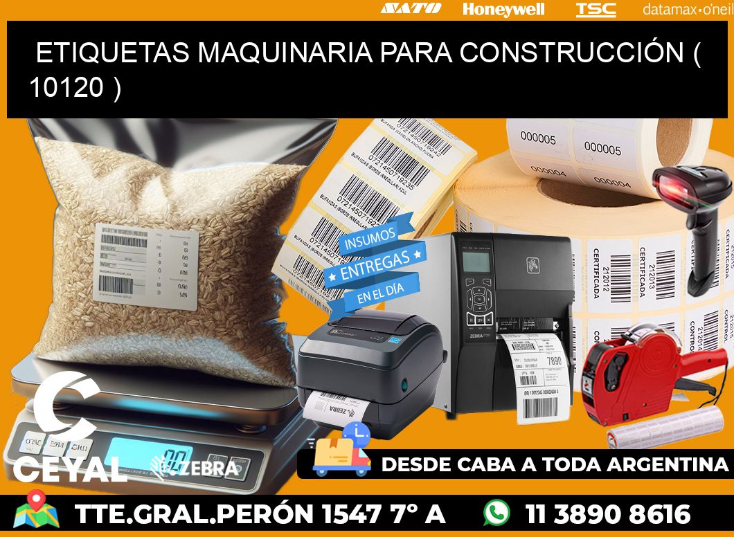 ETIQUETAS MAQUINARIA PARA CONSTRUCCIÓN ( 10120 )