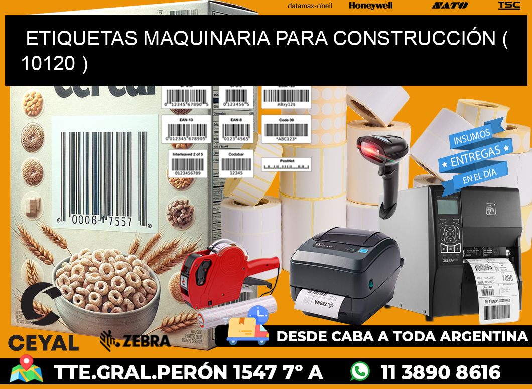 ETIQUETAS MAQUINARIA PARA CONSTRUCCIÓN ( 10120 )