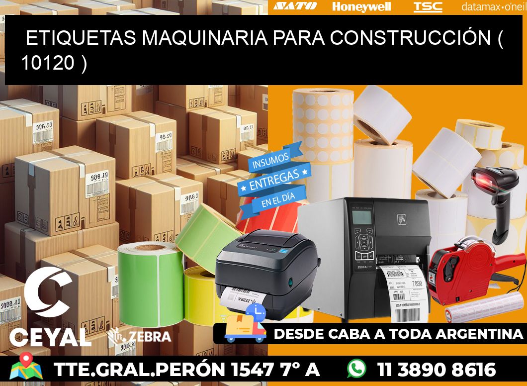 ETIQUETAS MAQUINARIA PARA CONSTRUCCIÓN ( 10120 )