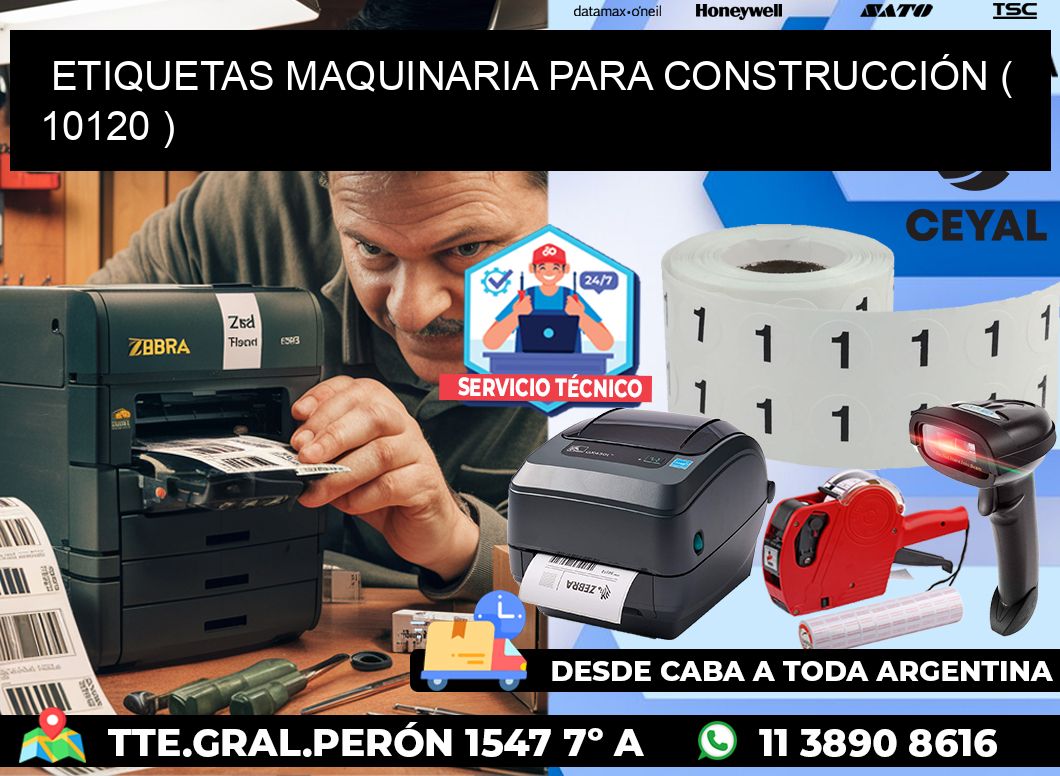 ETIQUETAS MAQUINARIA PARA CONSTRUCCIÓN ( 10120 )