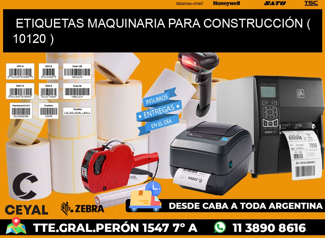 ETIQUETAS MAQUINARIA PARA CONSTRUCCIÓN ( 10120 )