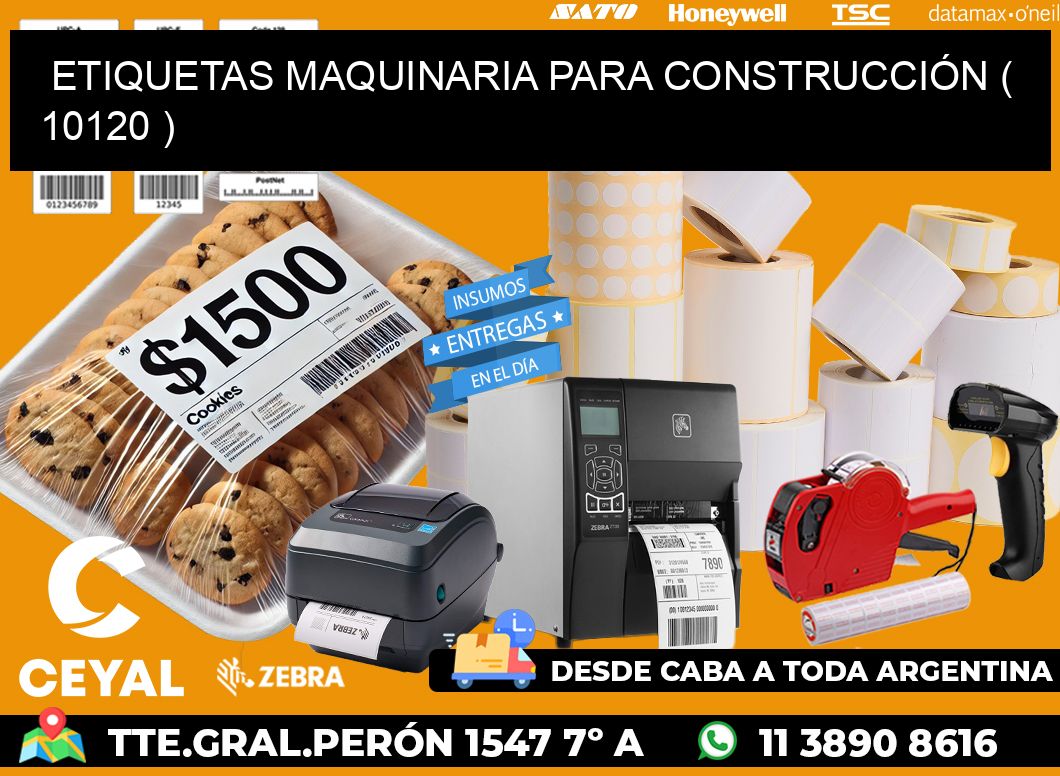 ETIQUETAS MAQUINARIA PARA CONSTRUCCIÓN ( 10120 )