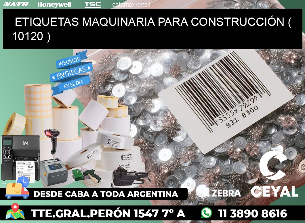 ETIQUETAS MAQUINARIA PARA CONSTRUCCIÓN ( 10120 )