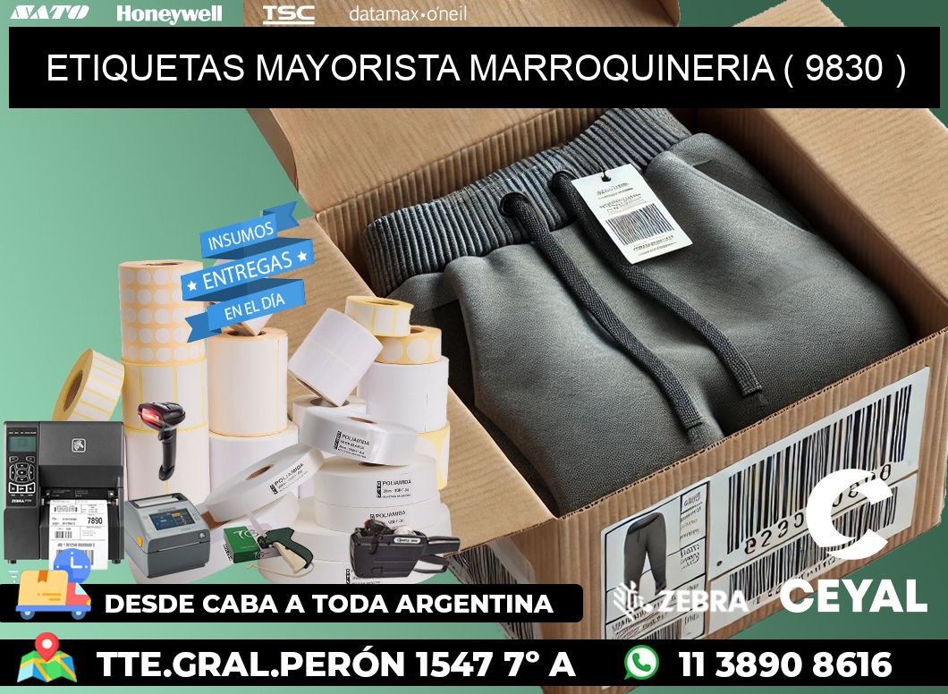 ETIQUETAS MAYORISTA MARROQUINERIA ( 9830 )