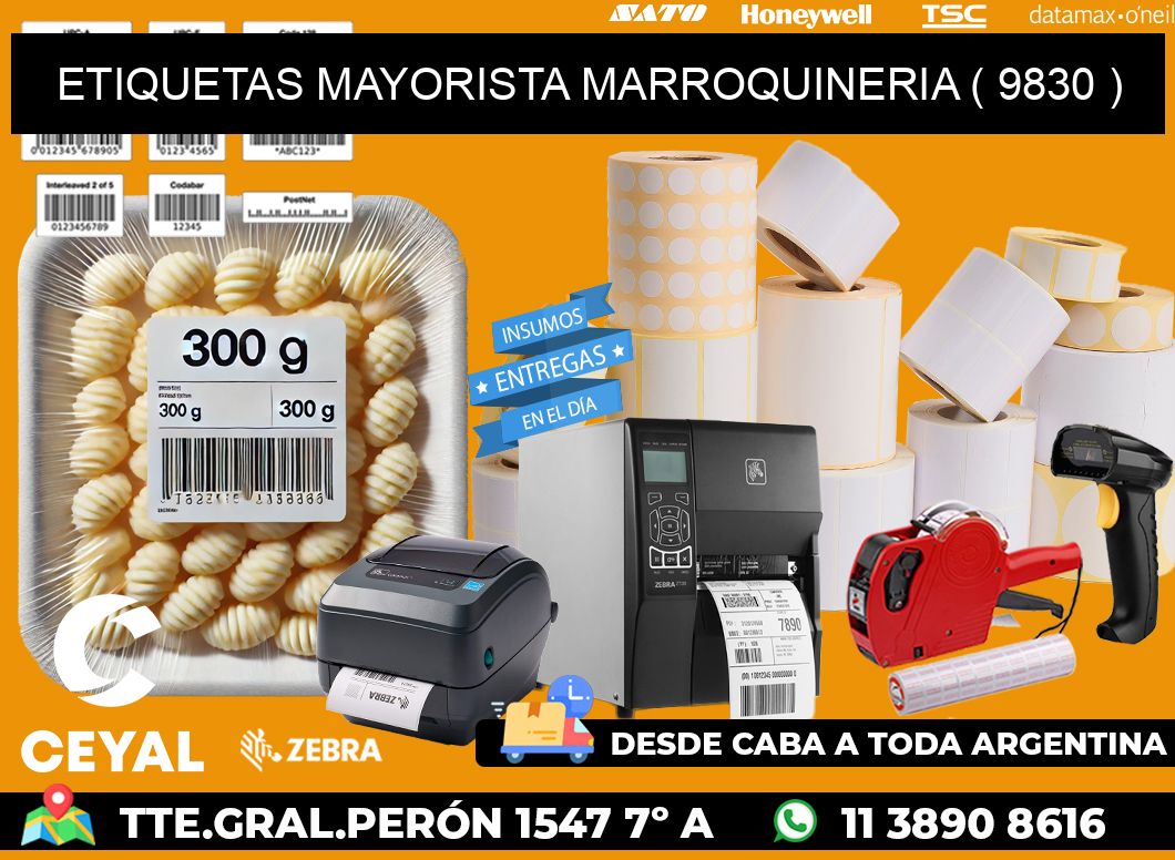 ETIQUETAS MAYORISTA MARROQUINERIA ( 9830 )