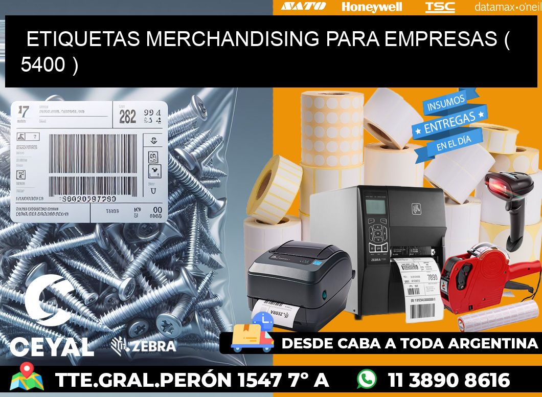 ETIQUETAS MERCHANDISING PARA EMPRESAS ( 5400 )