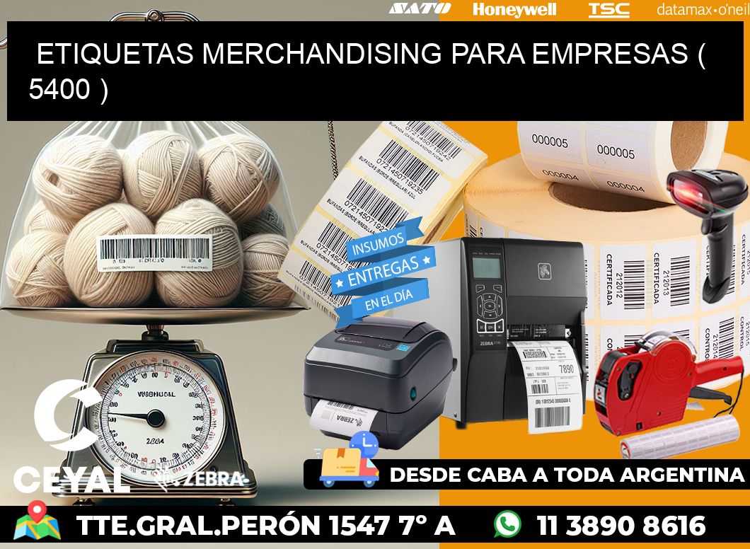 ETIQUETAS MERCHANDISING PARA EMPRESAS ( 5400 )