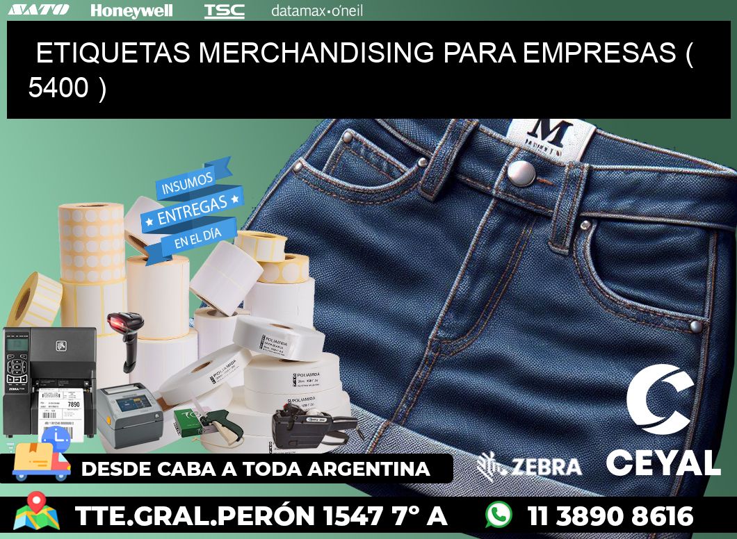 ETIQUETAS MERCHANDISING PARA EMPRESAS ( 5400 )