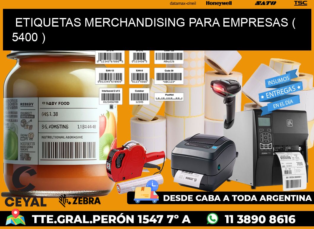 ETIQUETAS MERCHANDISING PARA EMPRESAS ( 5400 )