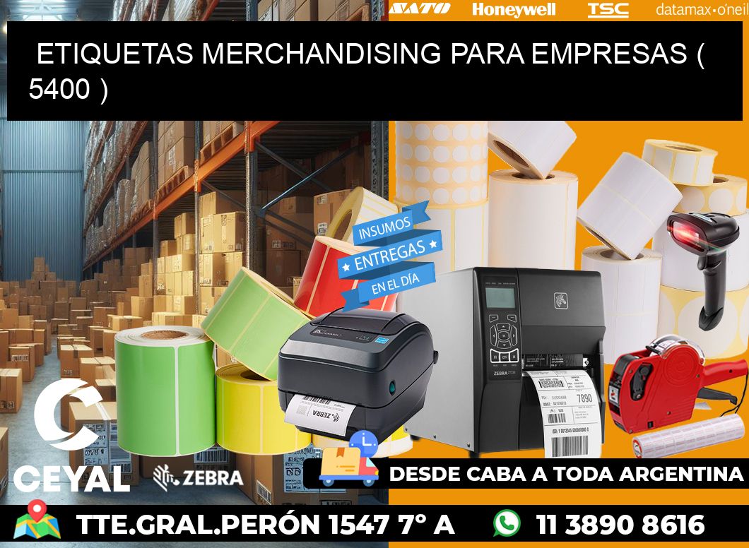 ETIQUETAS MERCHANDISING PARA EMPRESAS ( 5400 )