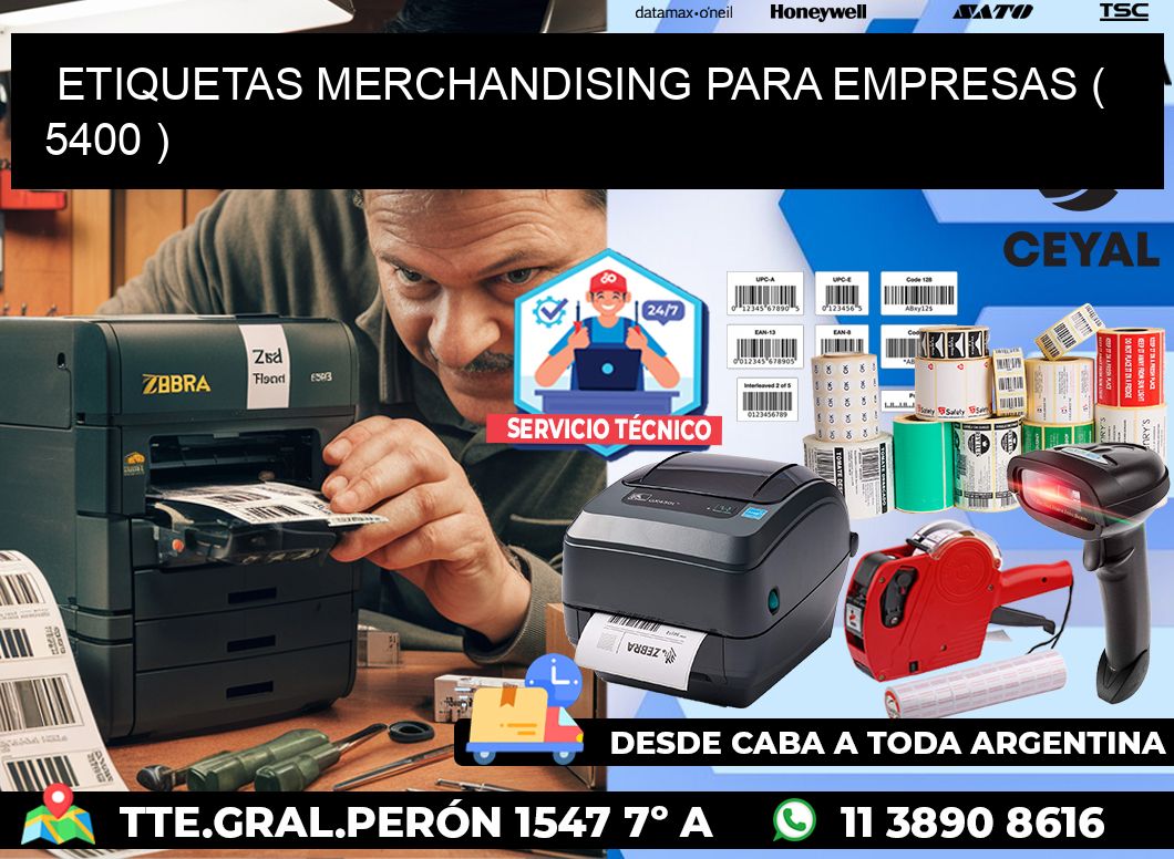 ETIQUETAS MERCHANDISING PARA EMPRESAS ( 5400 )