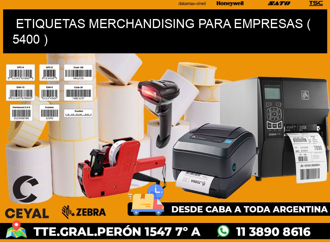 ETIQUETAS MERCHANDISING PARA EMPRESAS ( 5400 )