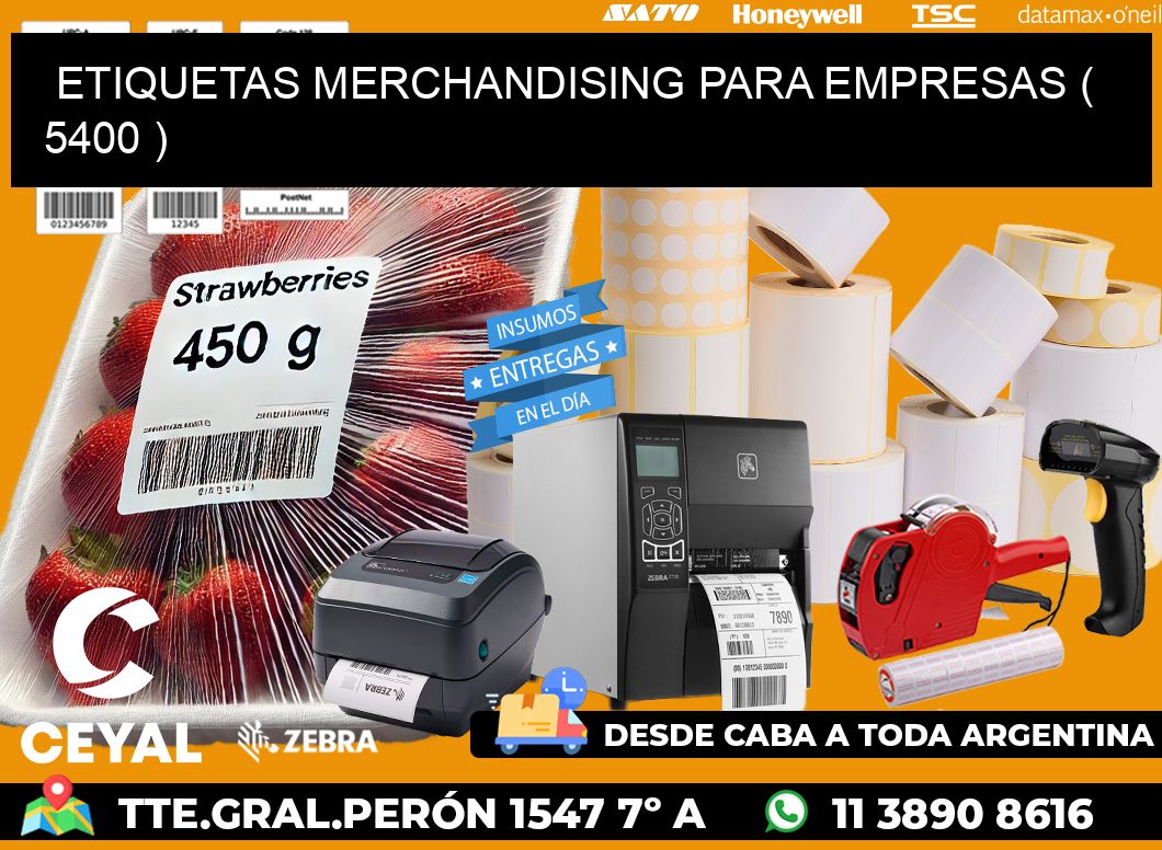 ETIQUETAS MERCHANDISING PARA EMPRESAS ( 5400 )