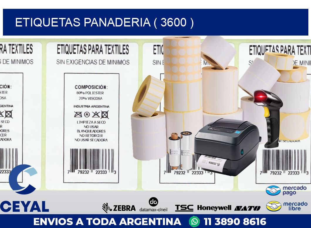 ETIQUETAS PANADERIA ( 3600 )