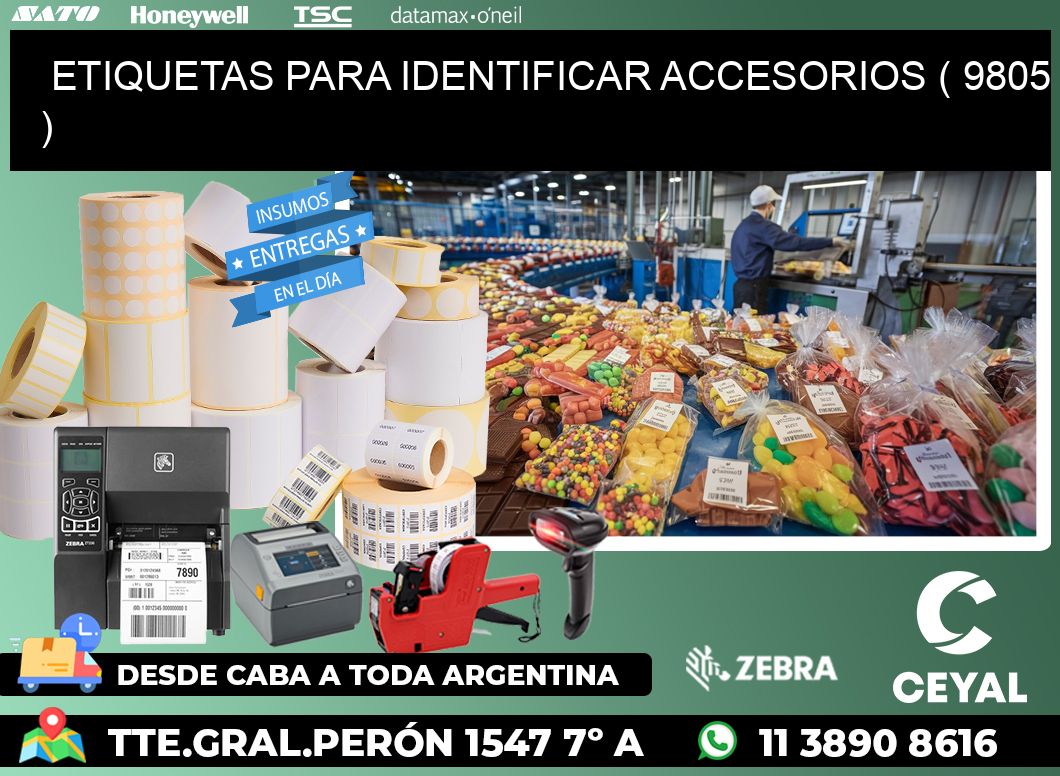 ETIQUETAS PARA IDENTIFICAR ACCESORIOS ( 9805 )