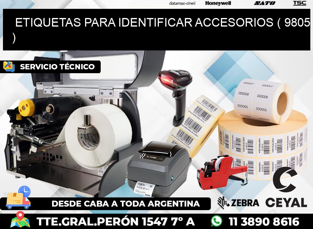 ETIQUETAS PARA IDENTIFICAR ACCESORIOS ( 9805 )