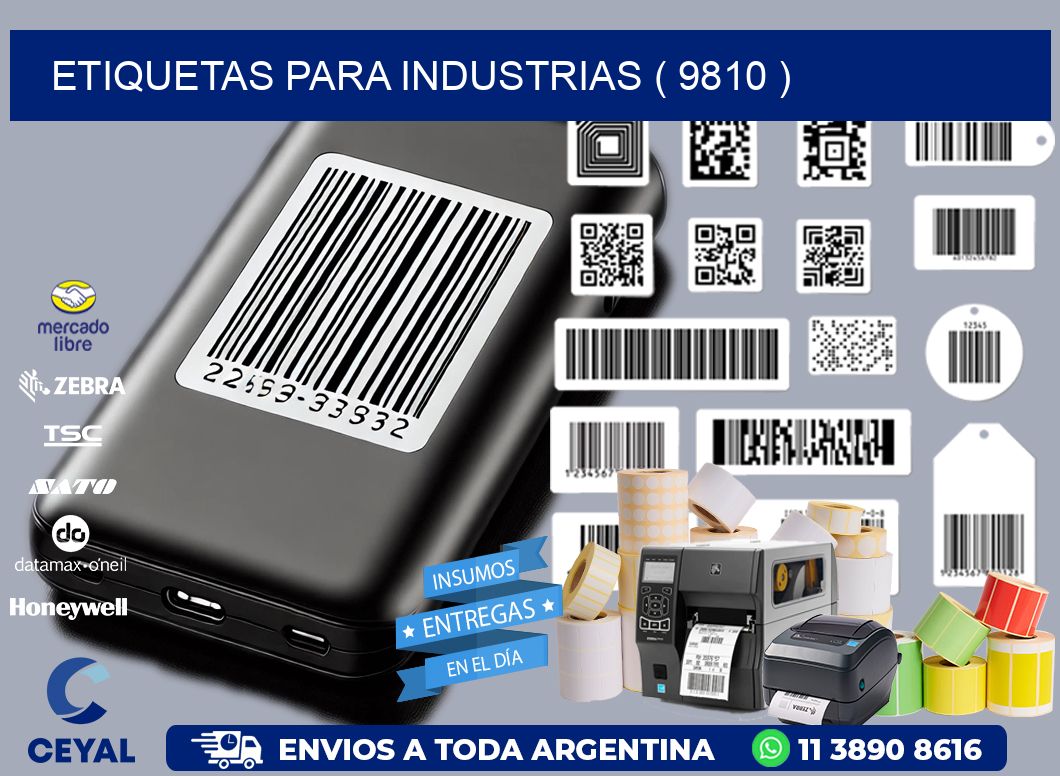 ETIQUETAS PARA INDUSTRIAS ( 9810 )