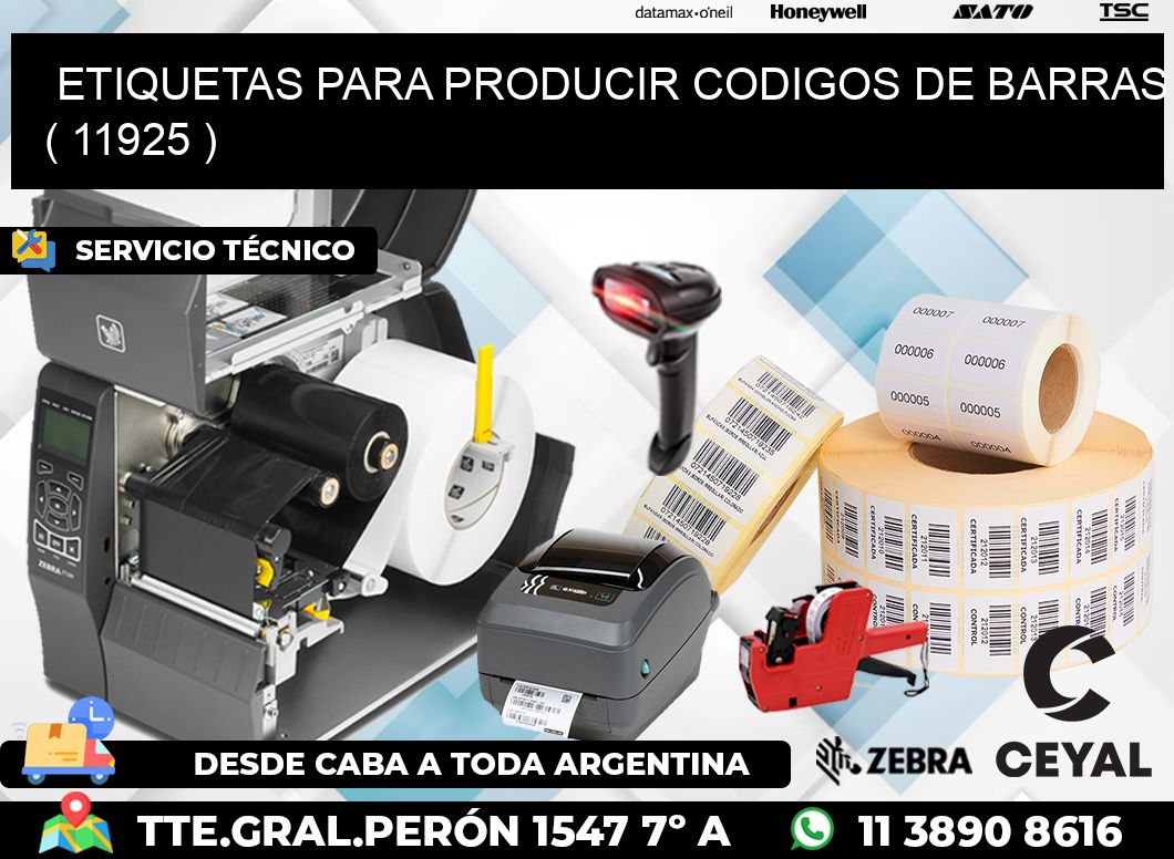 ETIQUETAS PARA PRODUCIR CODIGOS DE BARRAS ( 11925 )
