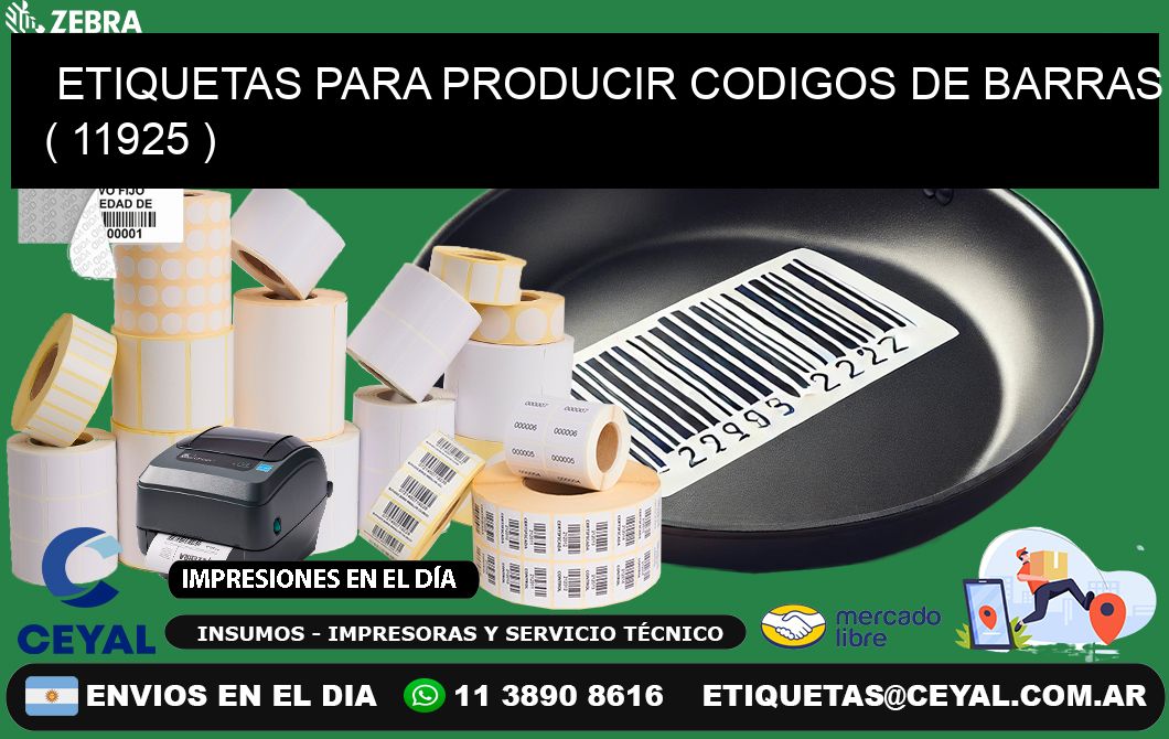 ETIQUETAS PARA PRODUCIR CODIGOS DE BARRAS ( 11925 )