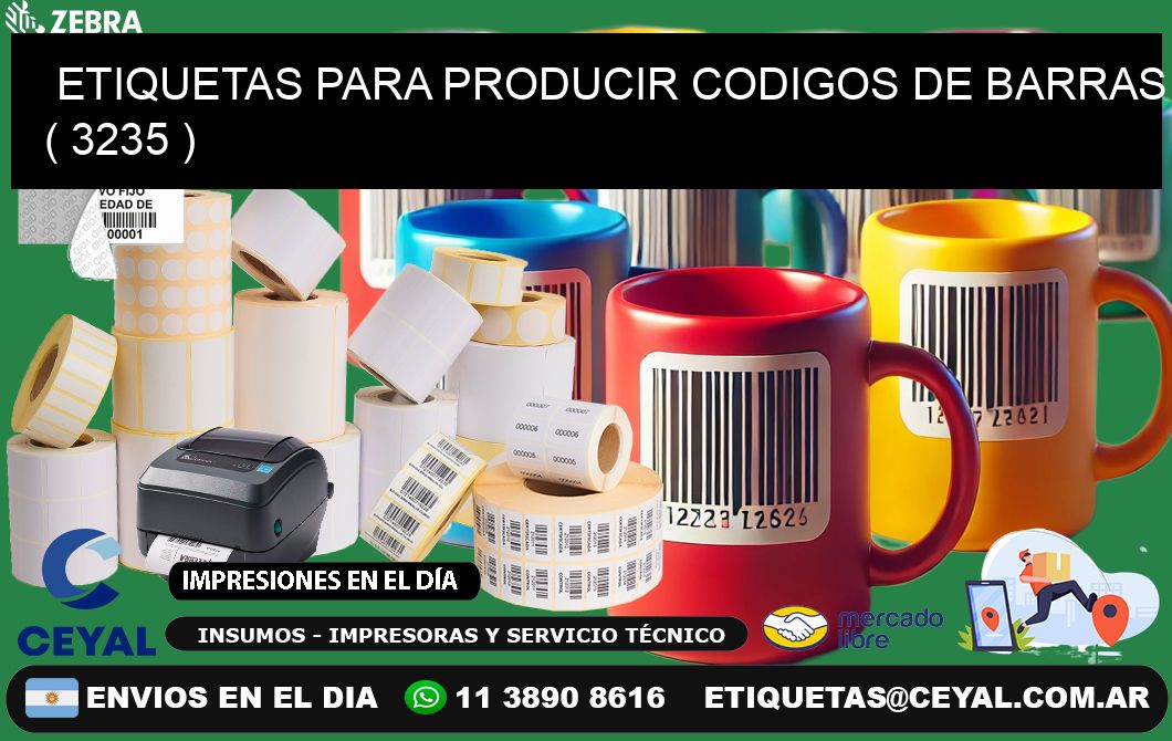 ETIQUETAS PARA PRODUCIR CODIGOS DE BARRAS ( 3235 )