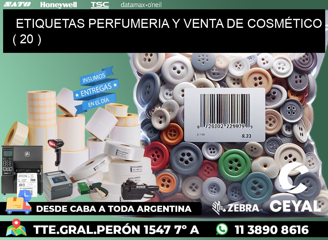 ETIQUETAS PERFUMERIA Y VENTA DE COSMÉTICO ( 20 )