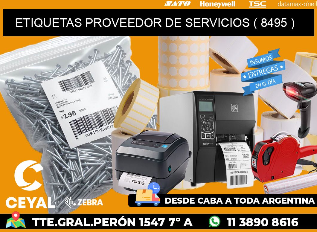 ETIQUETAS PROVEEDOR DE SERVICIOS ( 8495 )