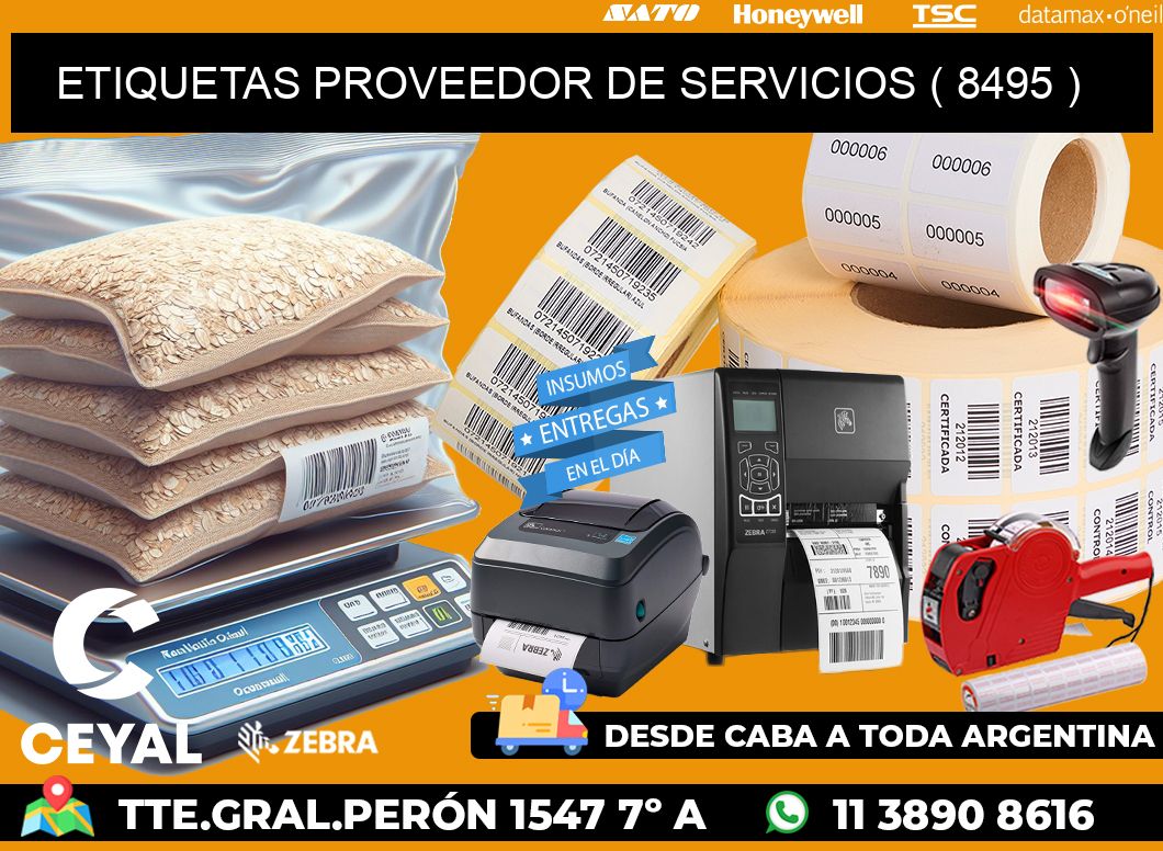 ETIQUETAS PROVEEDOR DE SERVICIOS ( 8495 )