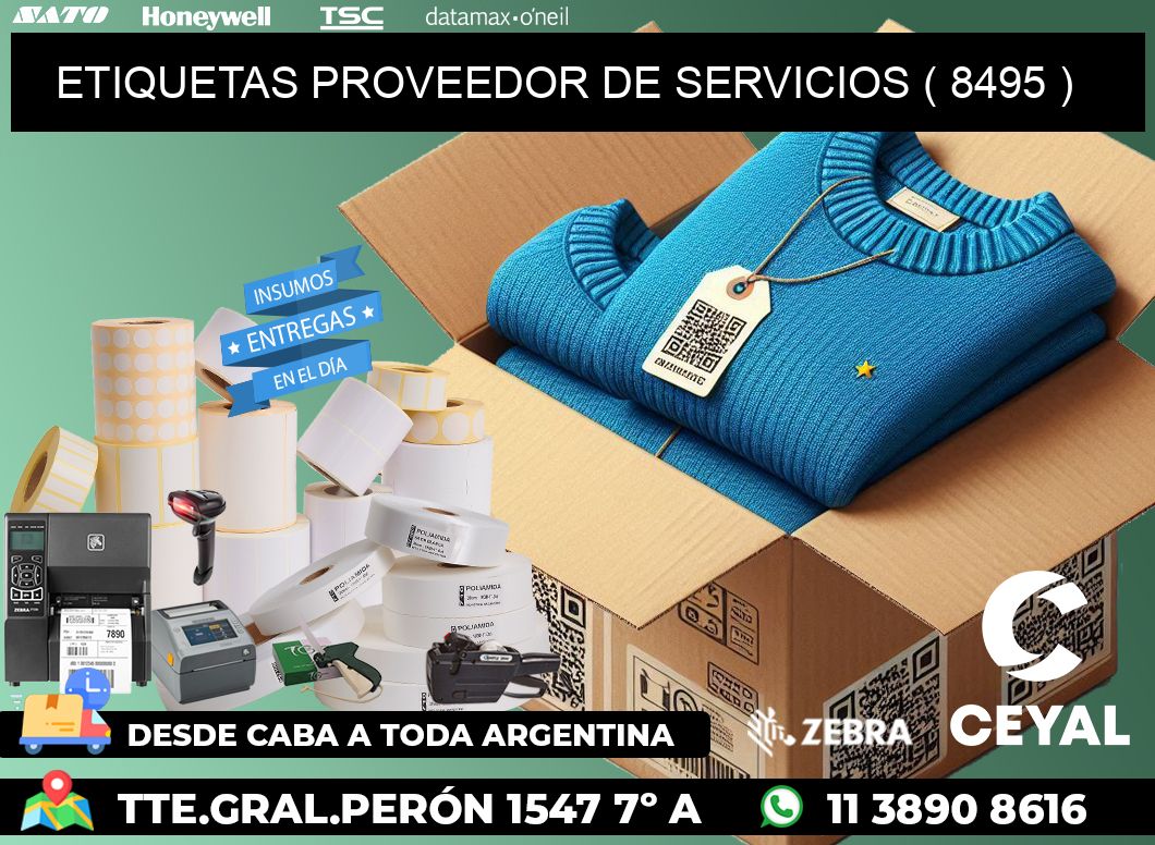 ETIQUETAS PROVEEDOR DE SERVICIOS ( 8495 )