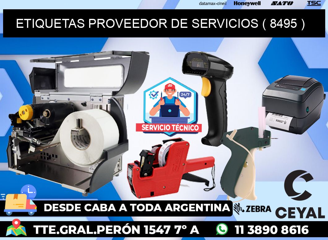 ETIQUETAS PROVEEDOR DE SERVICIOS ( 8495 )