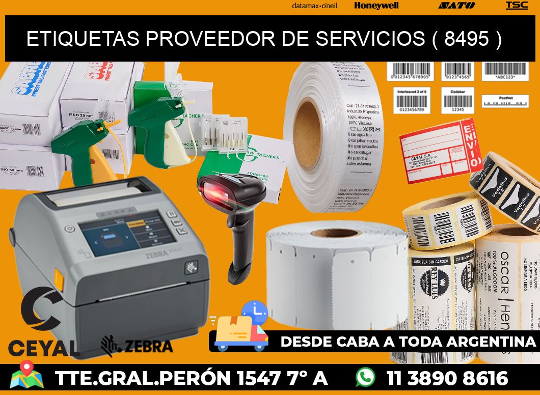 ETIQUETAS PROVEEDOR DE SERVICIOS ( 8495 )