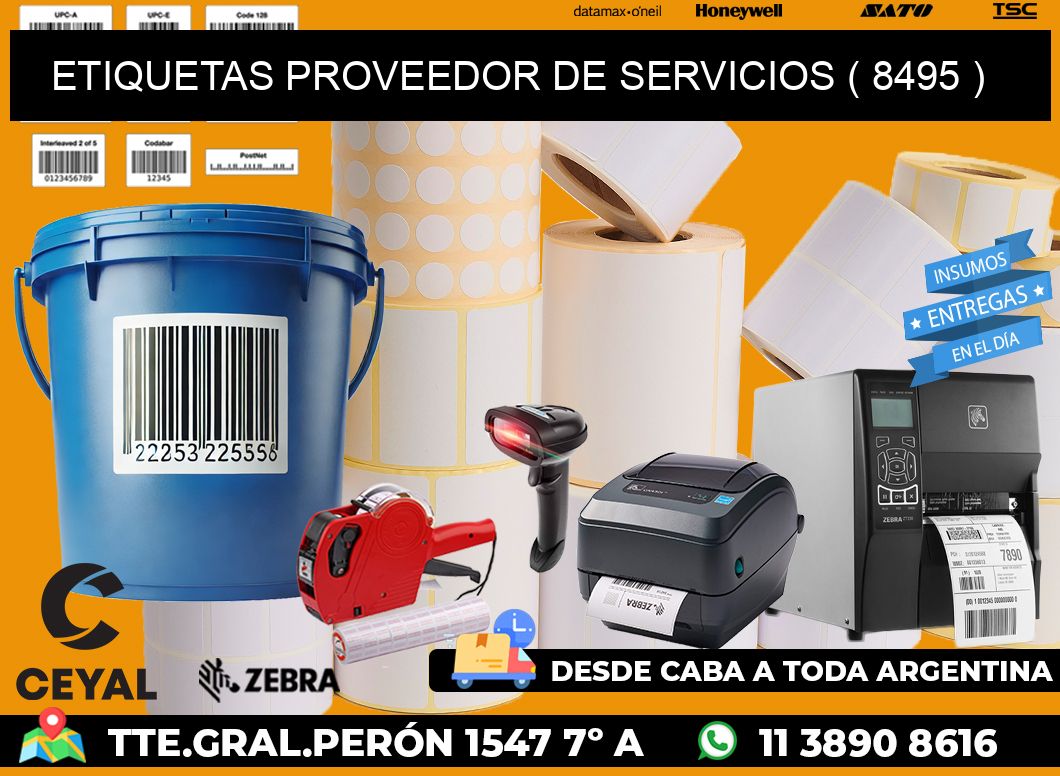 ETIQUETAS PROVEEDOR DE SERVICIOS ( 8495 )