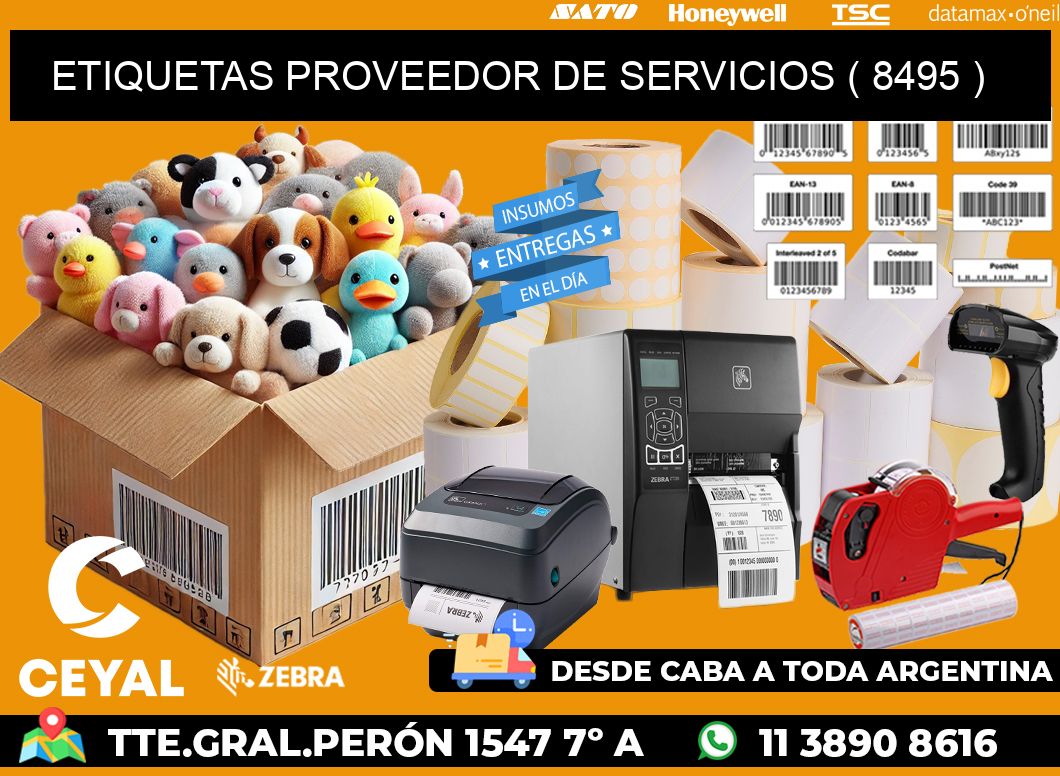 ETIQUETAS PROVEEDOR DE SERVICIOS ( 8495 )