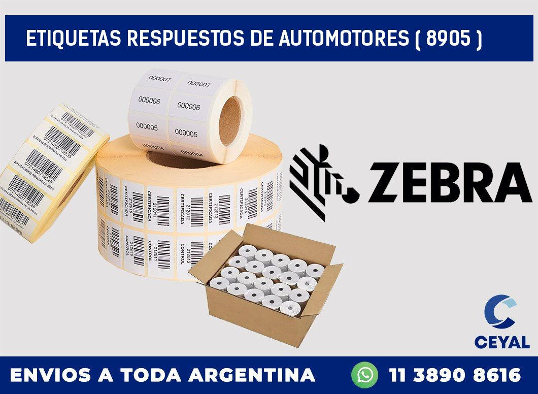 ETIQUETAS RESPUESTOS DE AUTOMOTORES ( 8905 )