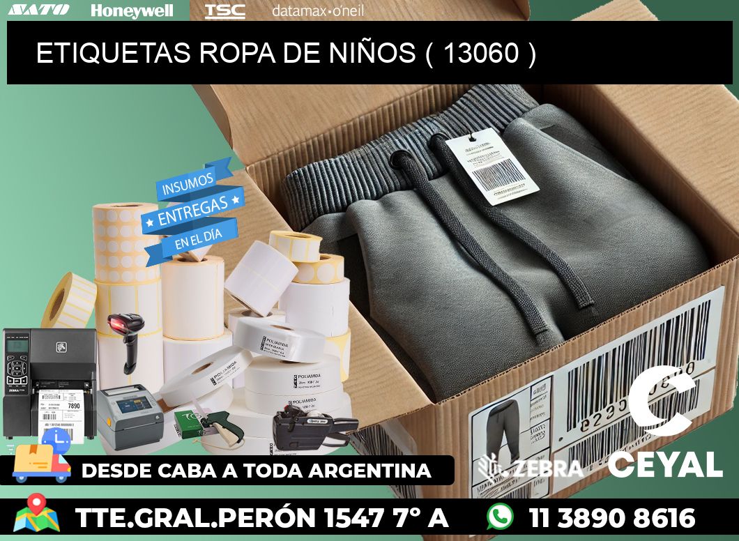 ETIQUETAS ROPA DE NIÑOS ( 13060 )