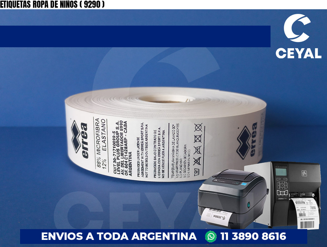 ETIQUETAS ROPA DE NIÑOS ( 9290 )