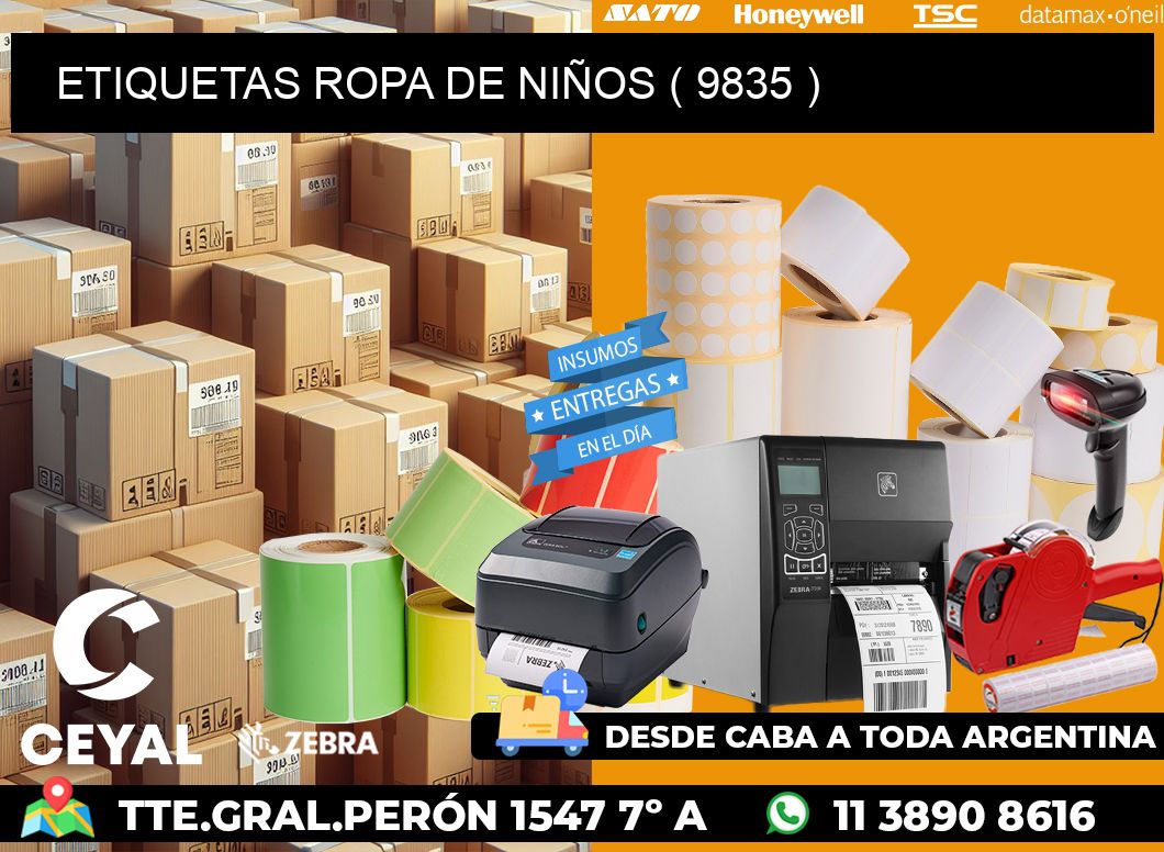 ETIQUETAS ROPA DE NIÑOS ( 9835 )