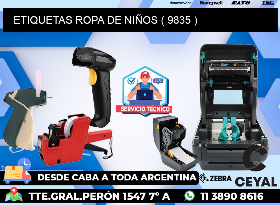 ETIQUETAS ROPA DE NIÑOS ( 9835 )