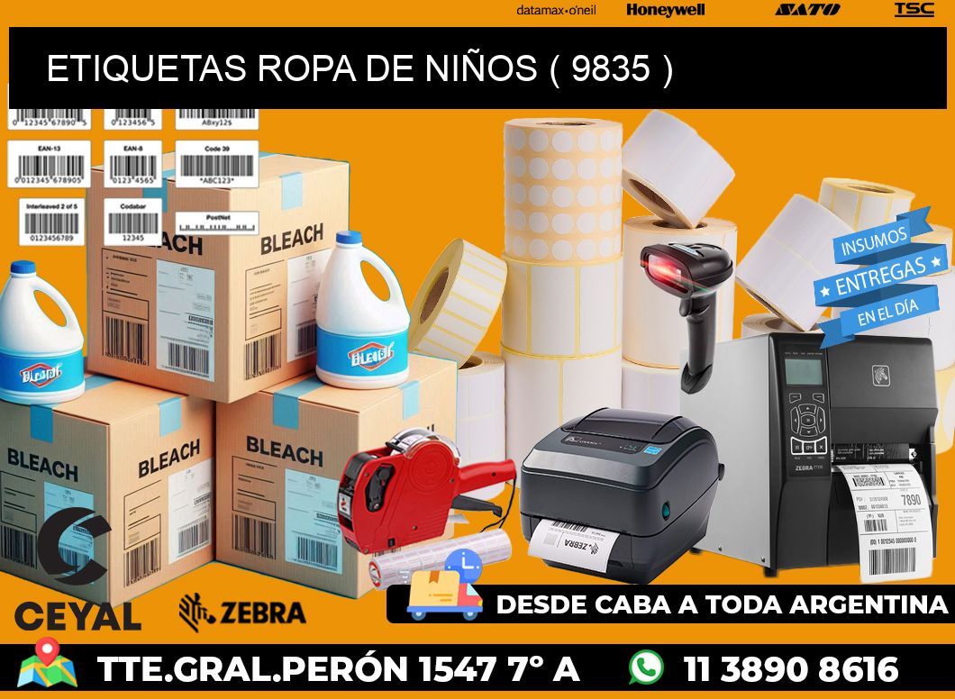 ETIQUETAS ROPA DE NIÑOS ( 9835 )