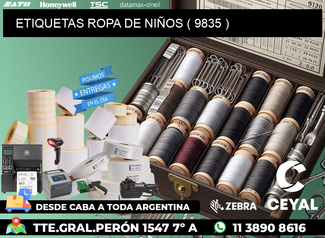 ETIQUETAS ROPA DE NIÑOS ( 9835 )