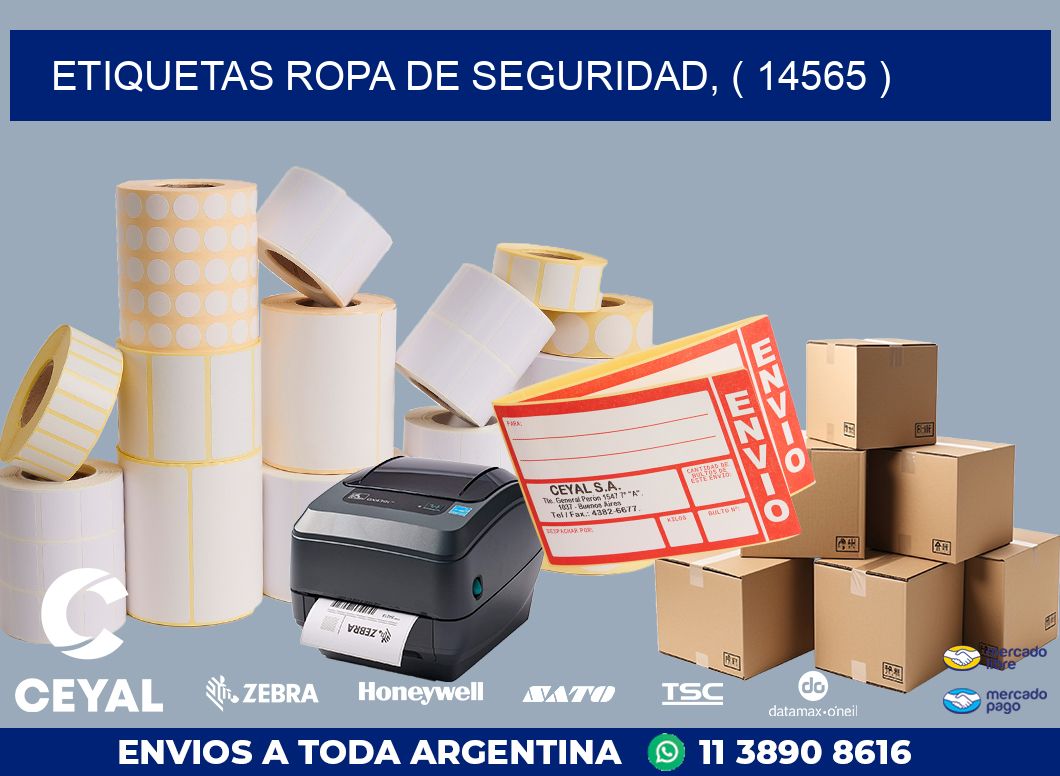 ETIQUETAS ROPA DE SEGURIDAD, ( 14565 )