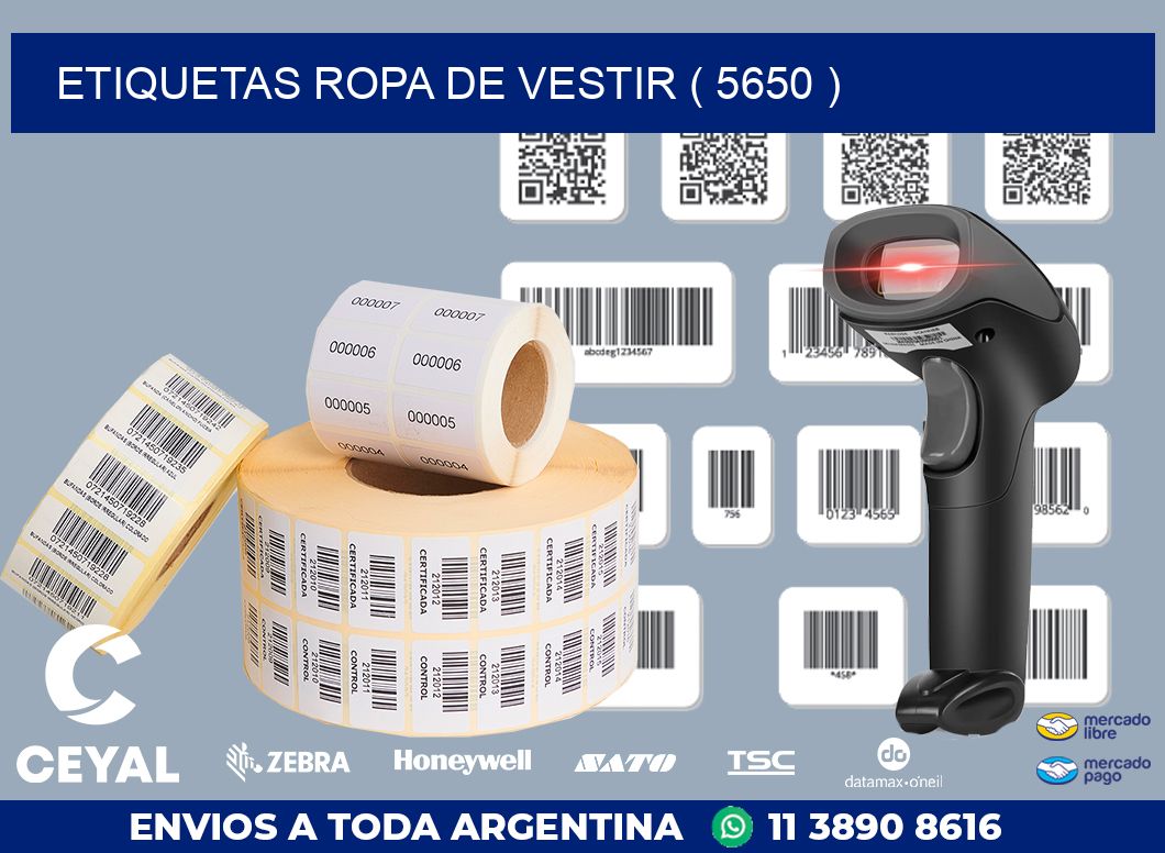 ETIQUETAS ROPA DE VESTIR ( 5650 )