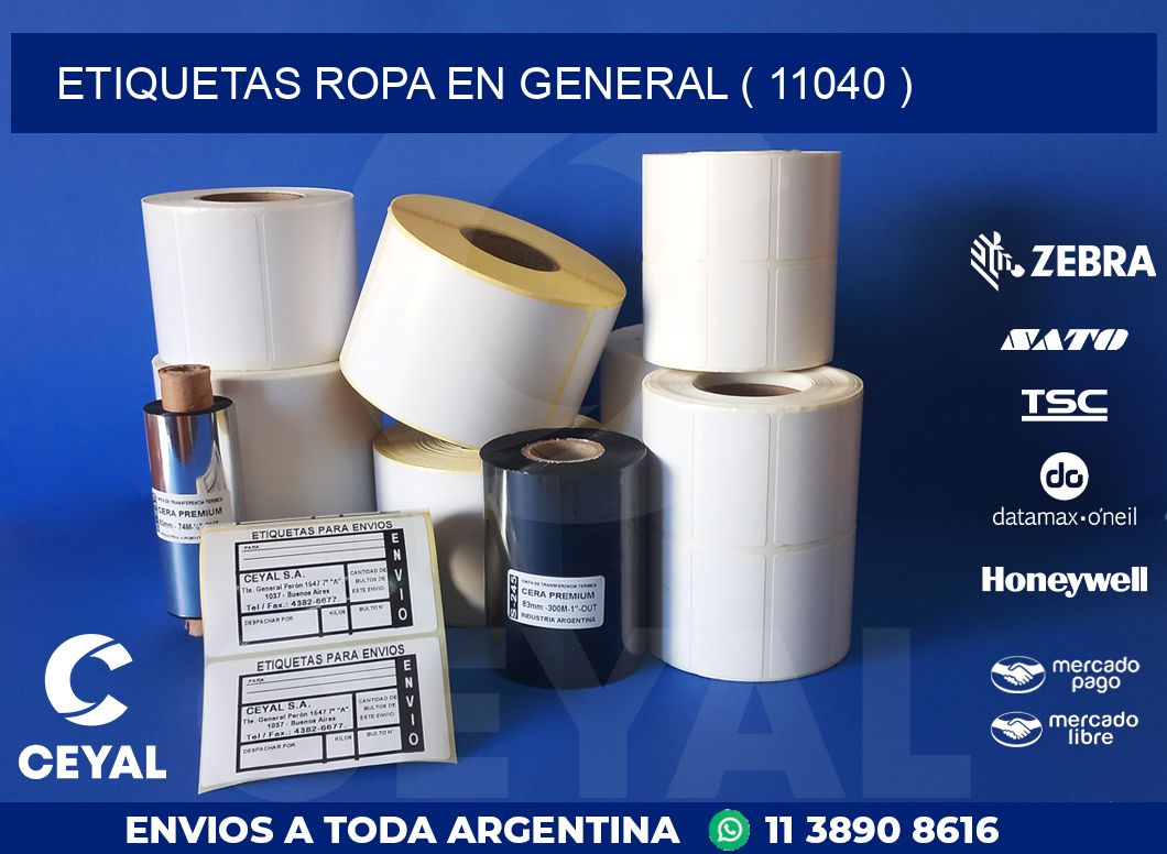 ETIQUETAS ROPA EN GENERAL ( 11040 )