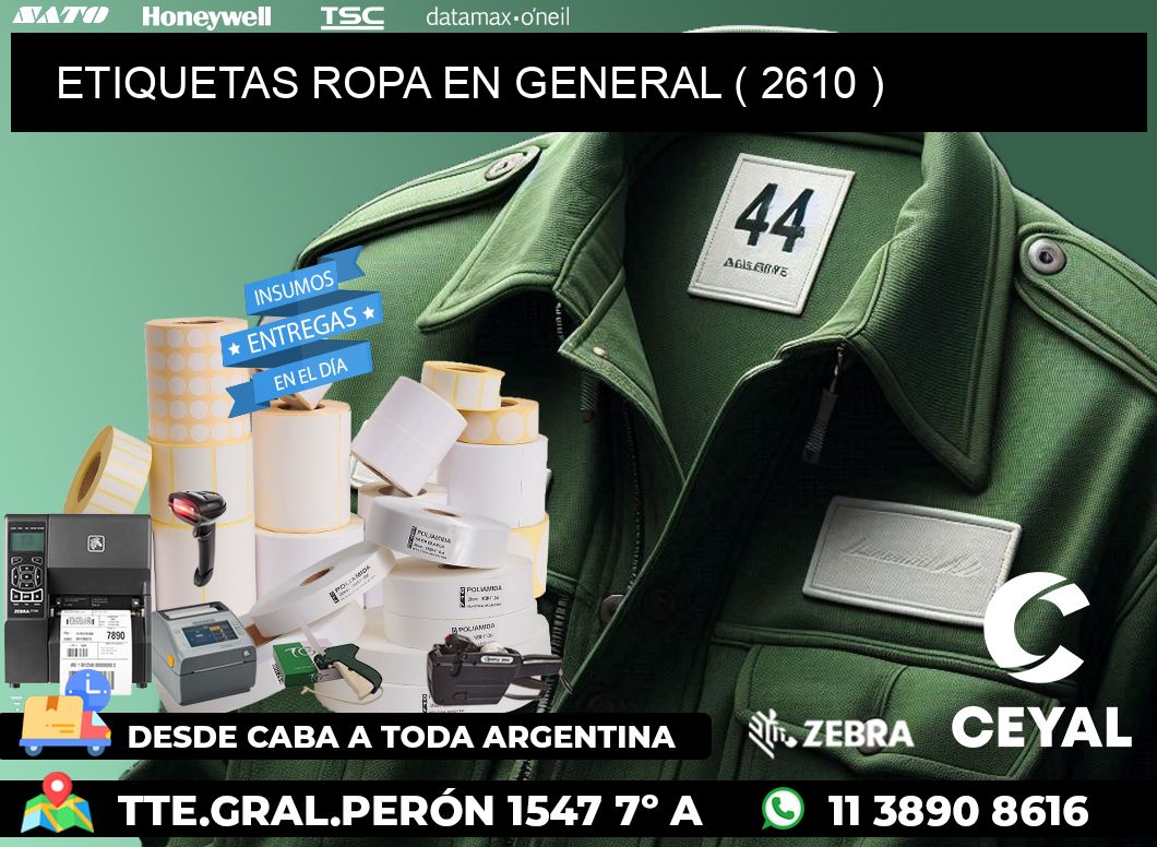 ETIQUETAS ROPA EN GENERAL ( 2610 )